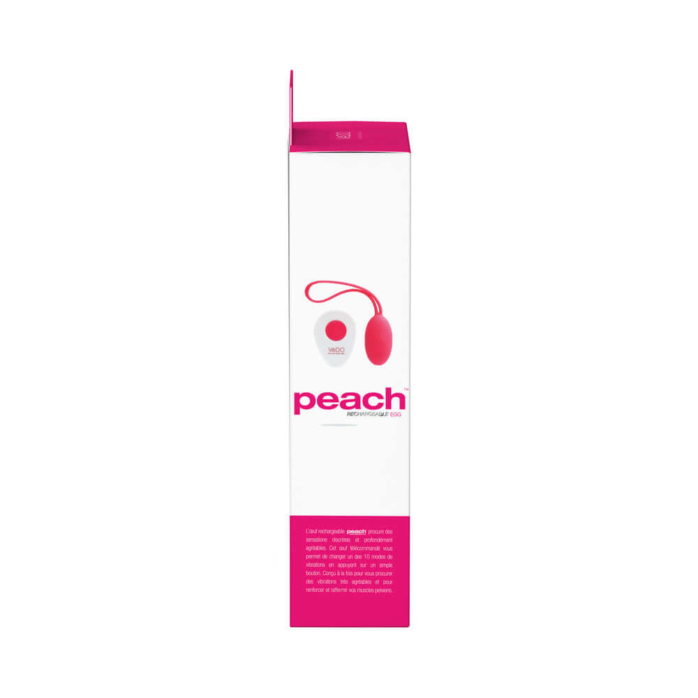 VeDO Peach Rechargeable Egg Vibe - Foxy Pink