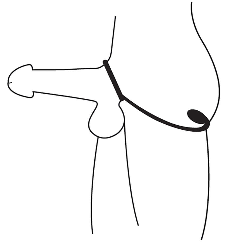 Master Series Explorer Silicone Cock Ring and Prostate Plug Black