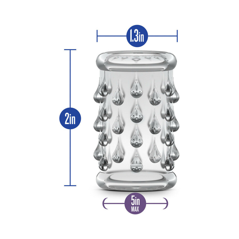 Blush Stay Hard 6-Piece Cock Sleeve Kit Clear dimensions: 2in height, 1.3in width, 5in maximum length.