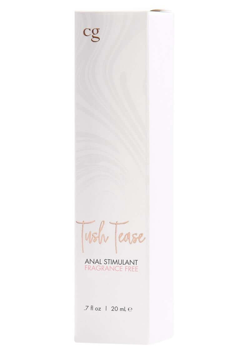 CG Tush Tease Anal Stimulant Au Natural 0.7 Oz packaging image with fragrance-free label.
