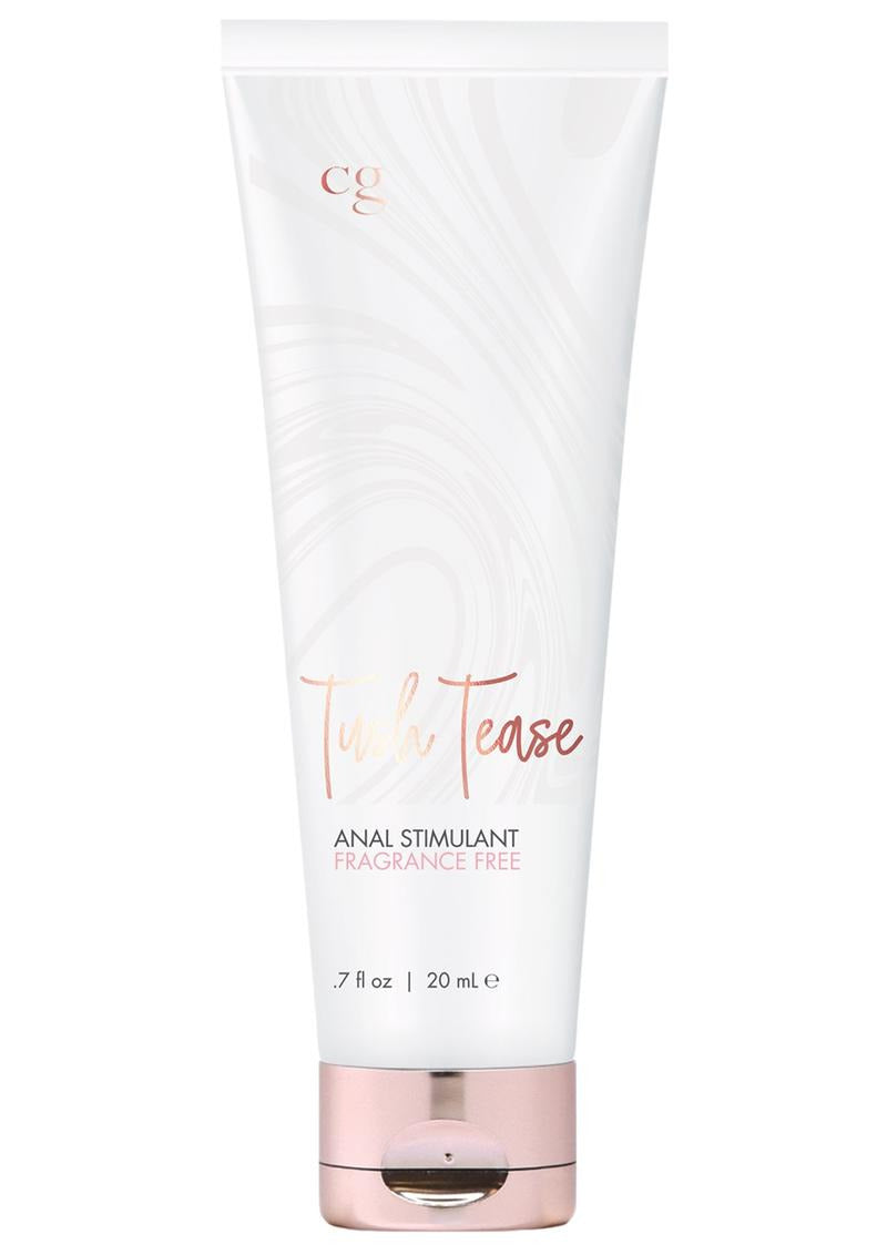 CG Tush Tease Anal Stimulant Au Natural 0.7 Oz packaging with elegant design promoting enhanced pleasure.
