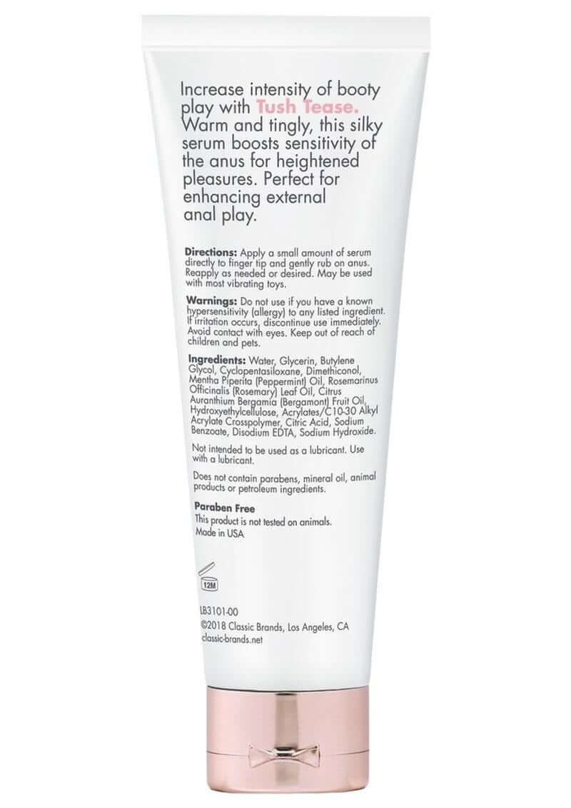 CG Tush Tease Anal Stimulant Au Natural 0.7 Oz serum for enhanced anal sensitivity during external play.