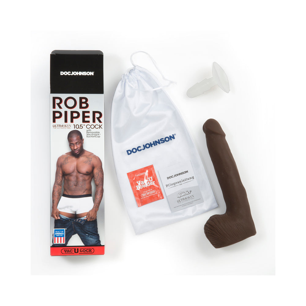 Signature Cocks Ultraskyn Rob Piper Dildo 10.5 inches - Chocolate