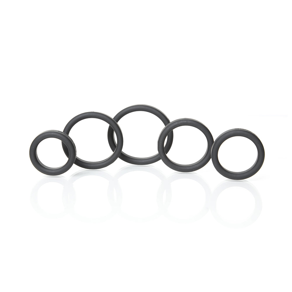 Boneyard Silicone Ring 5 Pcs Kit Black