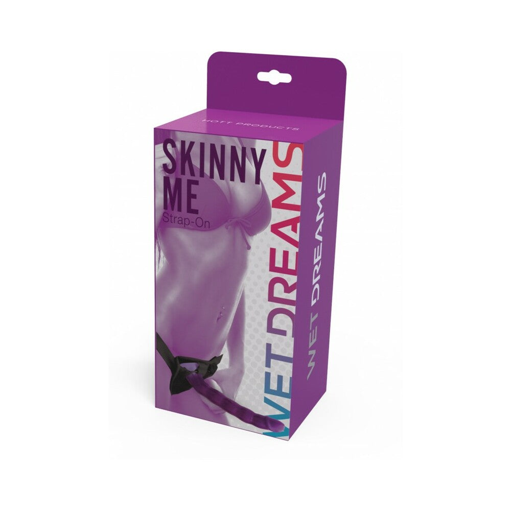 Skinny Me Strap On Dildo With Harness Purple 7 inches