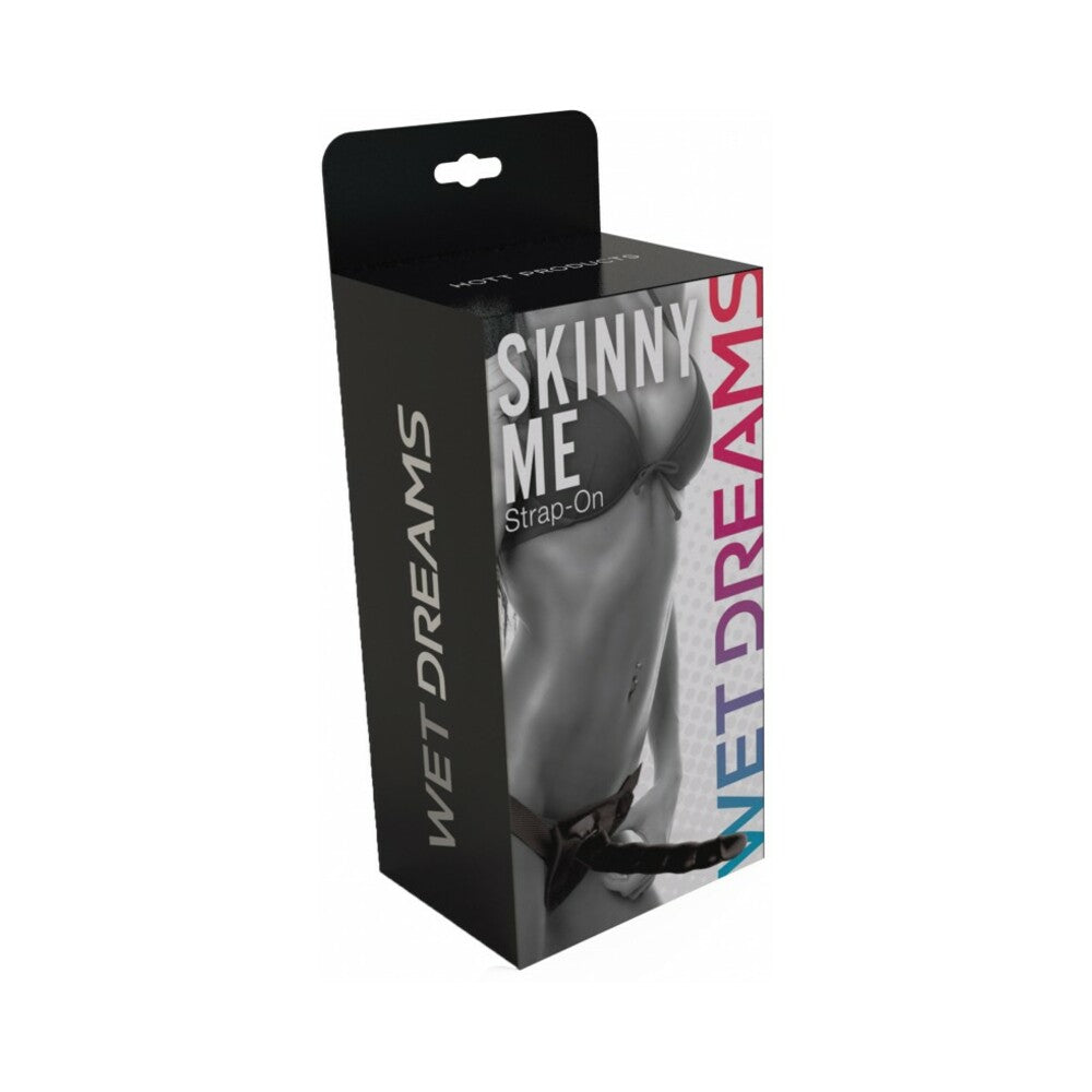 Skinny Me Strap On Dildo With Harness Black 7 inches