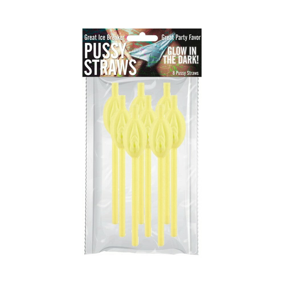 Pussy Straws Glow in The Dark 8Pcs/Pack