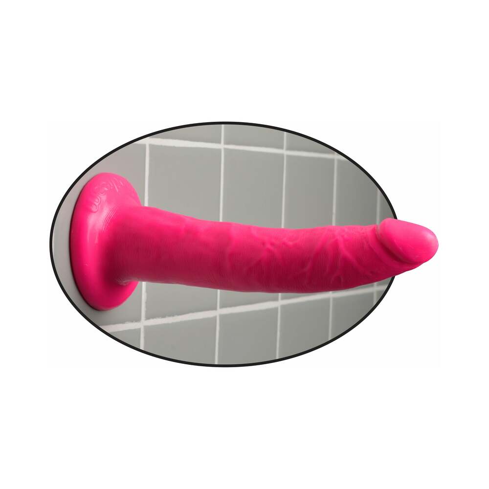 Dillio 7 inches Slim Realistic Dildo With Suction Cup Pink