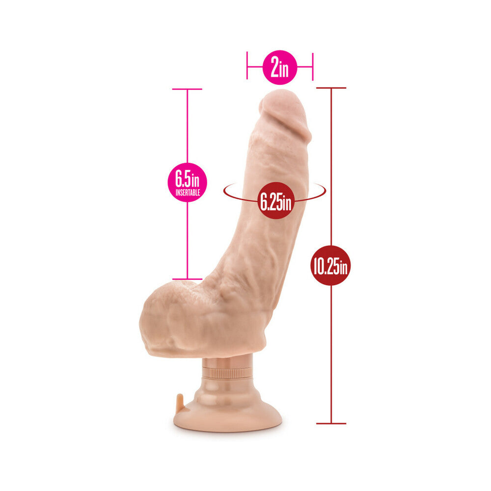 Loverboy Doctor Love Realistic 10.5 inches Vibrating Dildo with Balls Beige