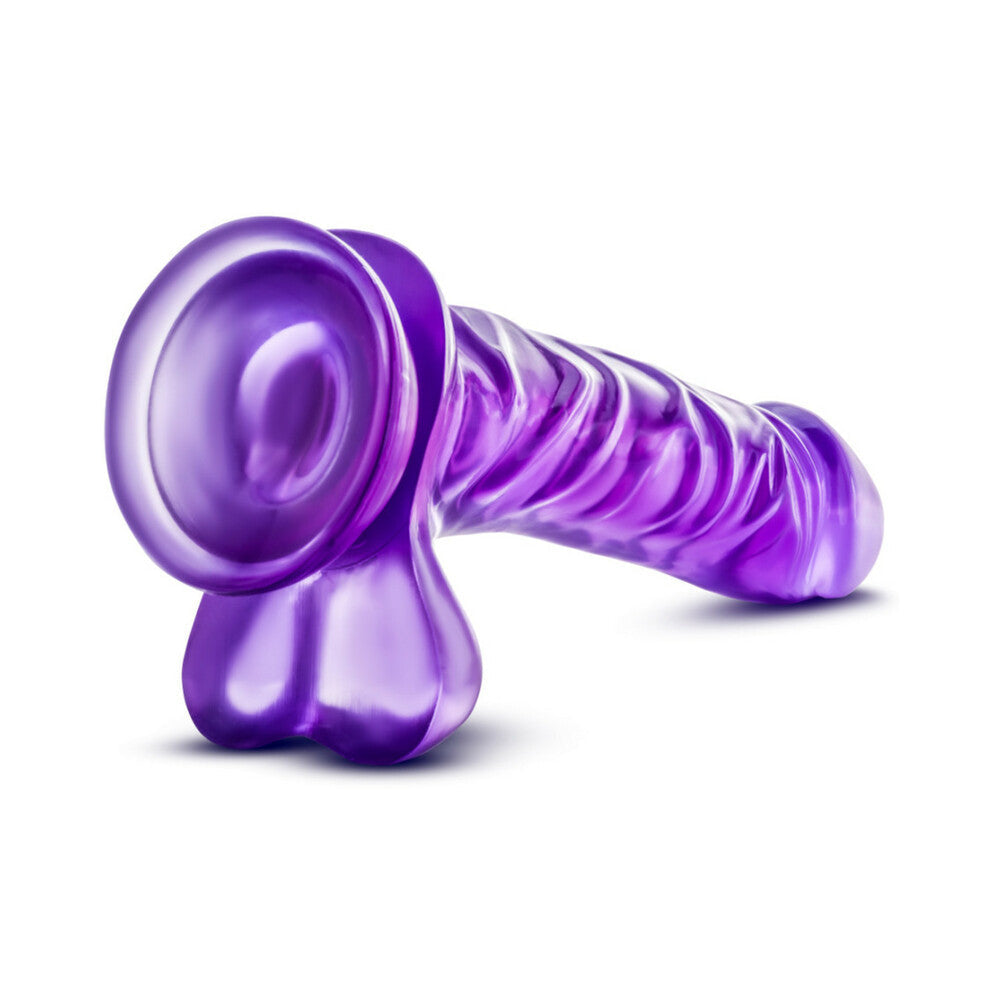 B Yours Basic 8 Realistic 9 inches Dildo with Balls Purple
