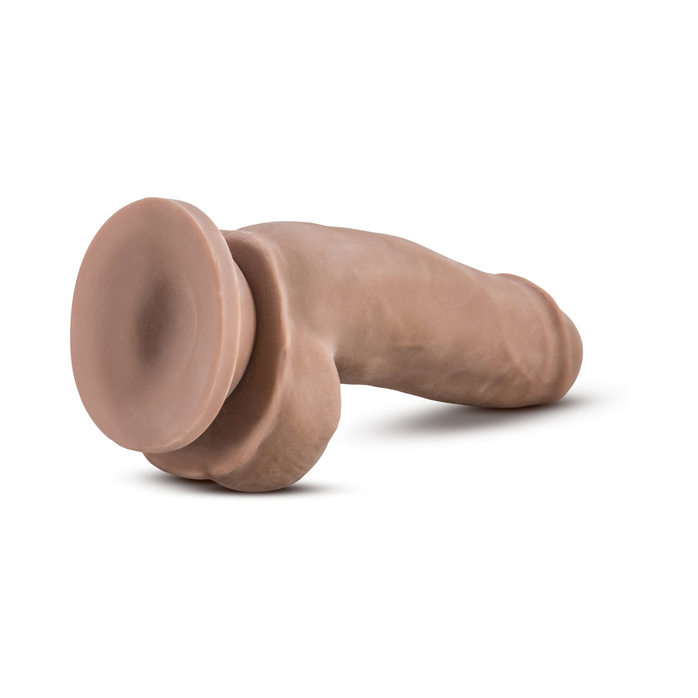 Au Naturel 7 inches Sensa Feel Fat Boy Posable Dual Density Dildo Tan