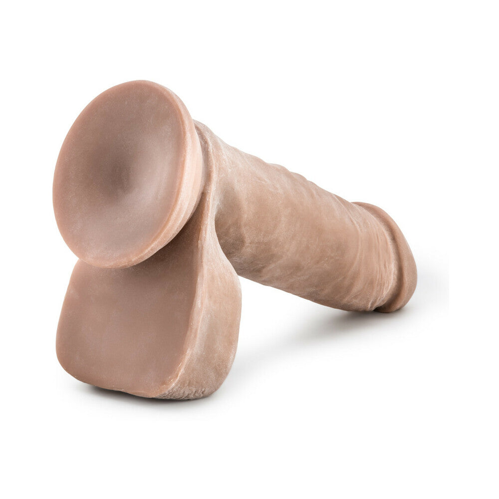 Au Naturel 8 inches Posable Dual Density Dildo with Balls Tan