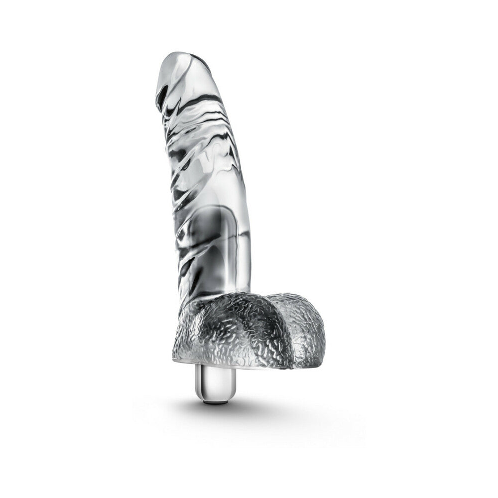 Naturally Yours Vibrating Ding Dong with Balls 6.5 inches Clear