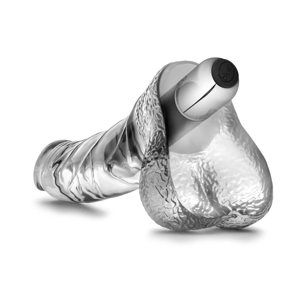 Naturally Yours Vibrating Ding Dong with Balls 6.5 inches Clear