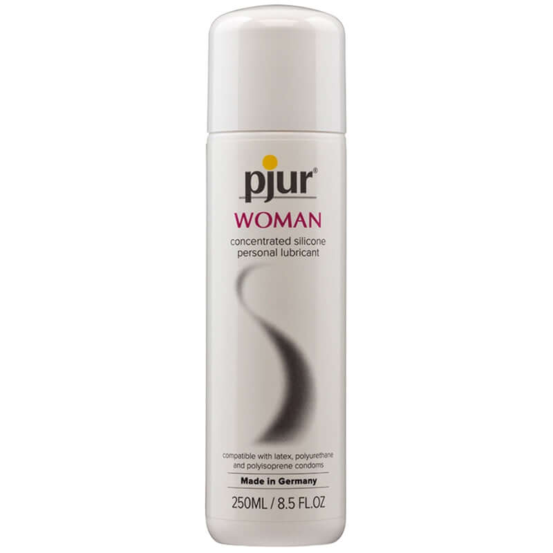 Pjur Woman Silicone Lubricant 8.5 Oz premium personal lubricant bottle with sleek design