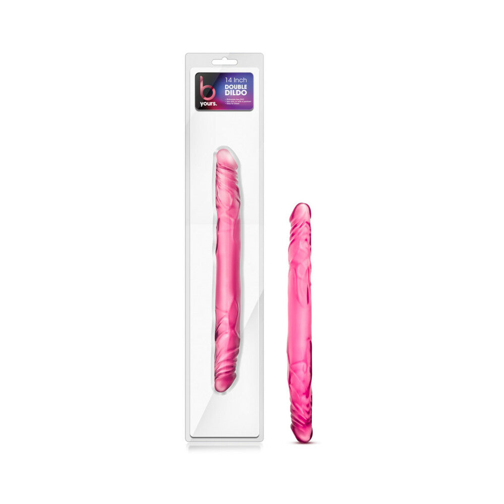 B Yours 14 inches Double Dildo Pink