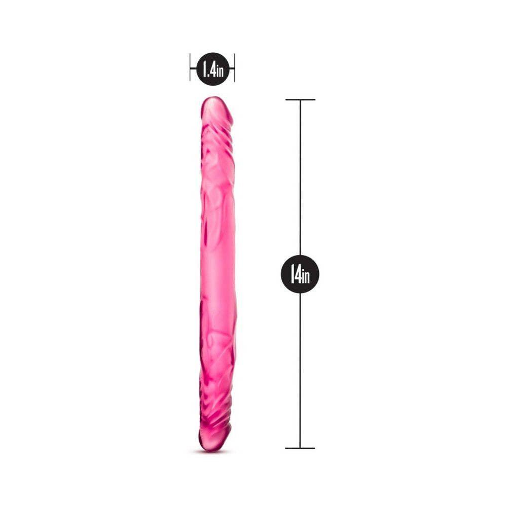 B Yours 14 inches Double Dildo Pink