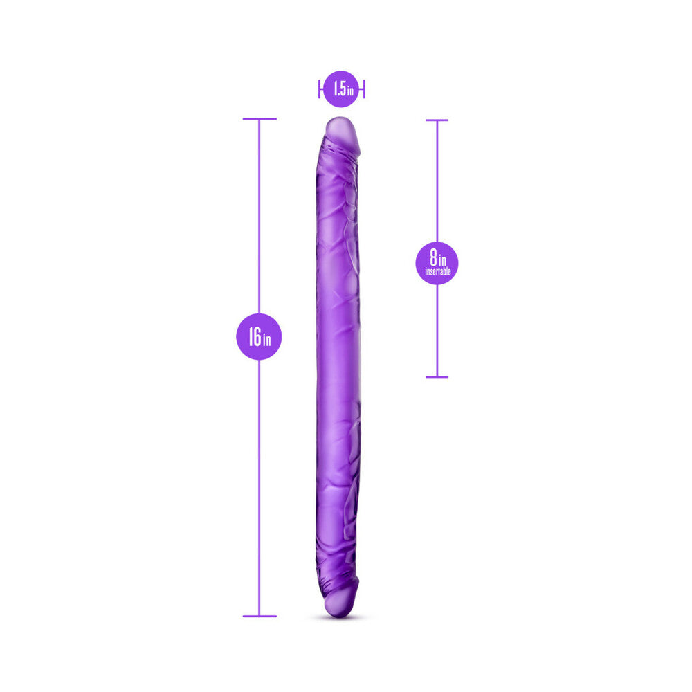 B Yours 16 inches Double Dildo Purple
