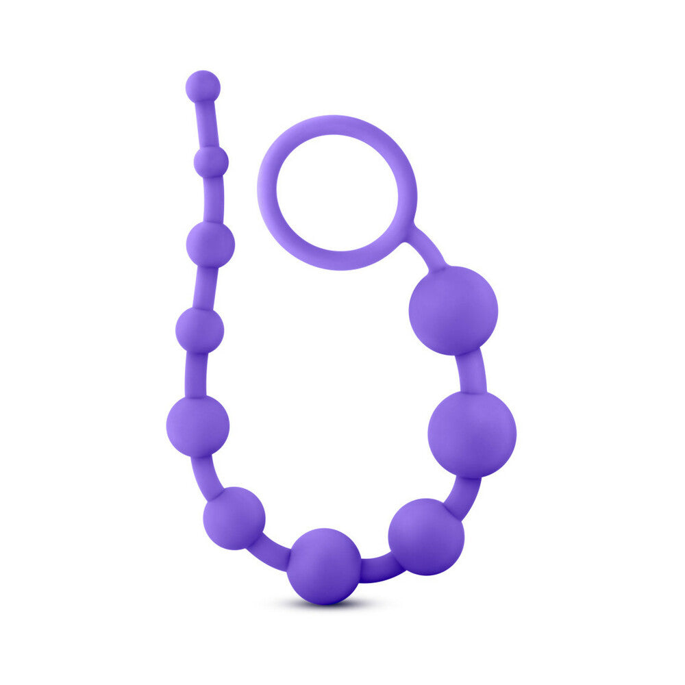 Blush Luxe Silicone 10 Beads for Anal Play Purple