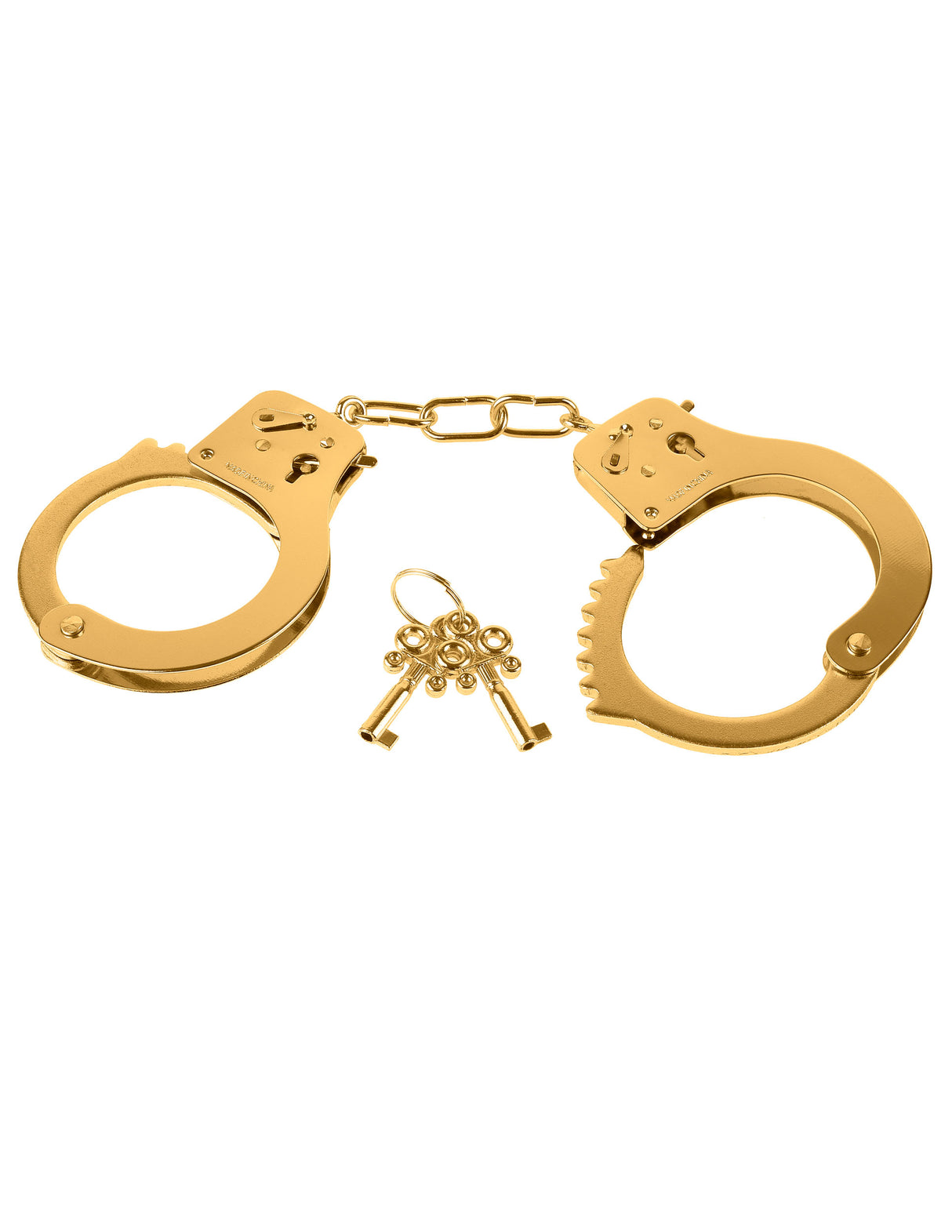 Fetish Fantasy Gold Metal Cuffs Gold with matching keys, stylish and luxurious restraints for adventurous couples.