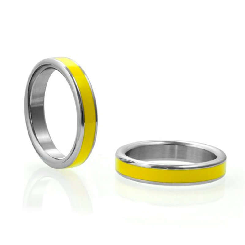 M2M Stainless C-Ring w/Yellow Band & Bag 1.875 inches