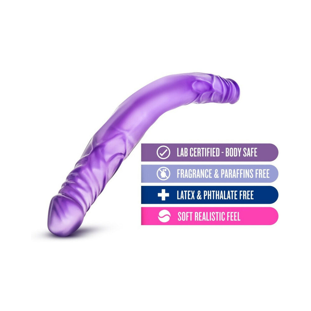 B Yours 14 inches Double Dildo Purple