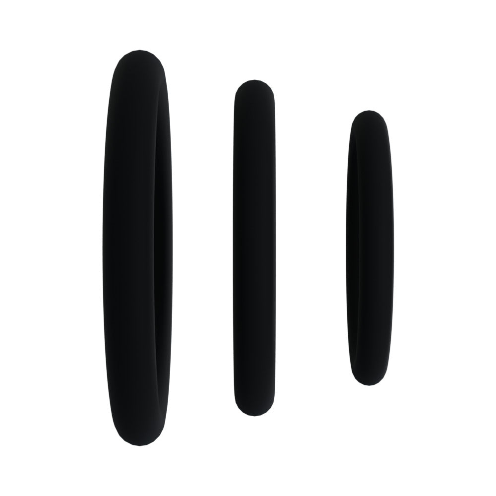 Rock Solid Black Gasket Silicone 3pc Set (.75in,1in,1.25in)
