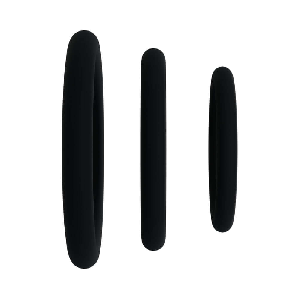 Rock Solid Black Gasket Silicone 3pc Set (.75in,1in,1.25in)