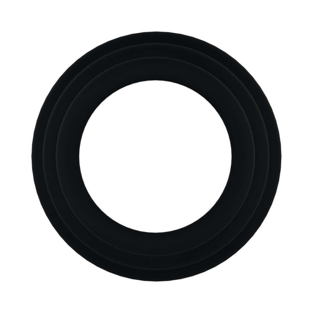Rock Solid Black Gasket Silicone 3pc Set (.75in,1in,1.25in)