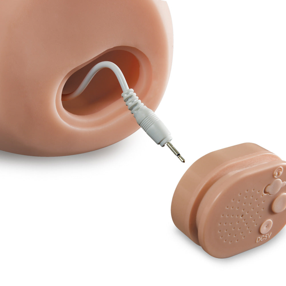 Pdx Male Interactive Fuck My Cock Stroker with connected control unit for immersive solo play experience.
