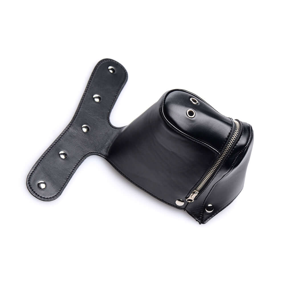 Master Series Muzzled Universal BDSM Hood with Removeable Muzzle