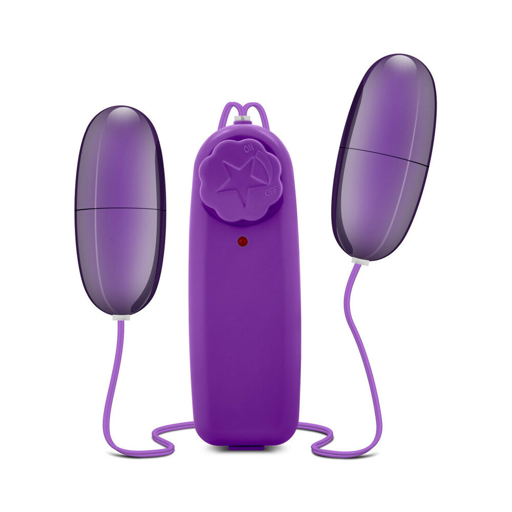 B Yours Double Pop Eggs Remote-Controlled Dual Bullet Vibrator Plum