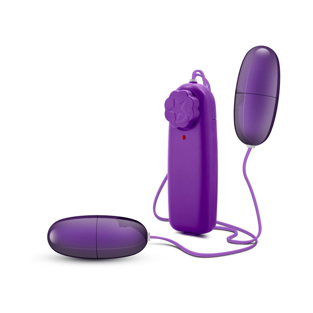 B Yours Double Pop Eggs Remote-Controlled Dual Bullet Vibrator Plum