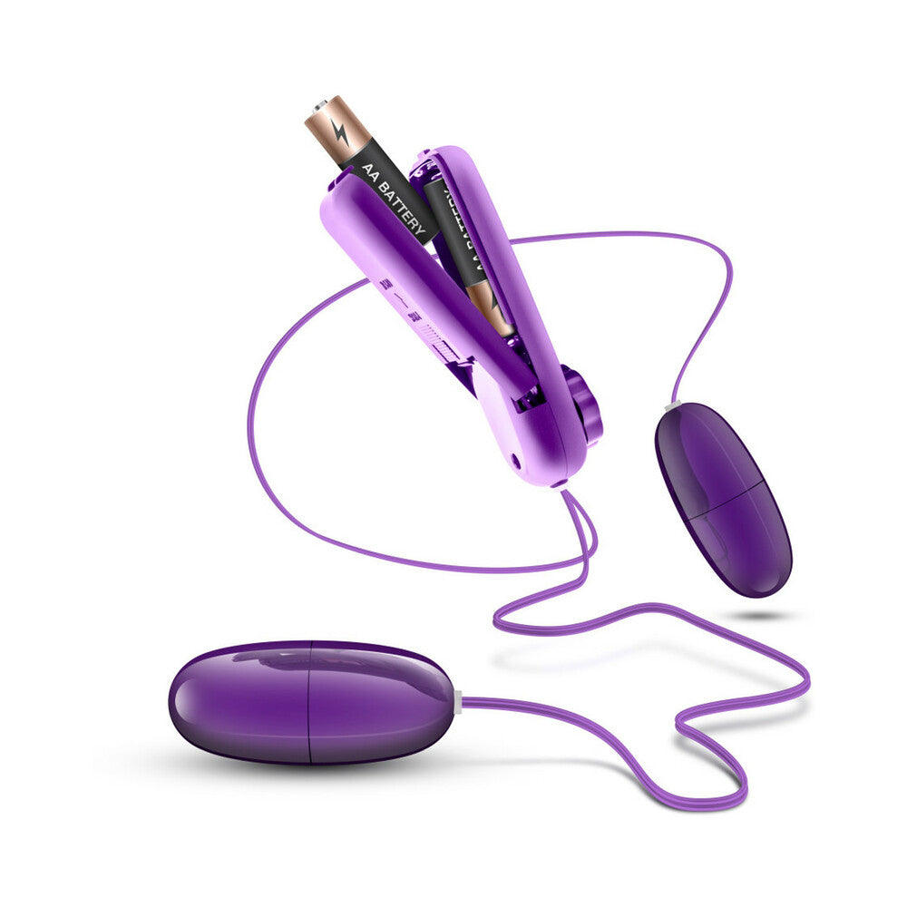 B Yours Double Pop Eggs Remote-Controlled Dual Bullet Vibrator Plum