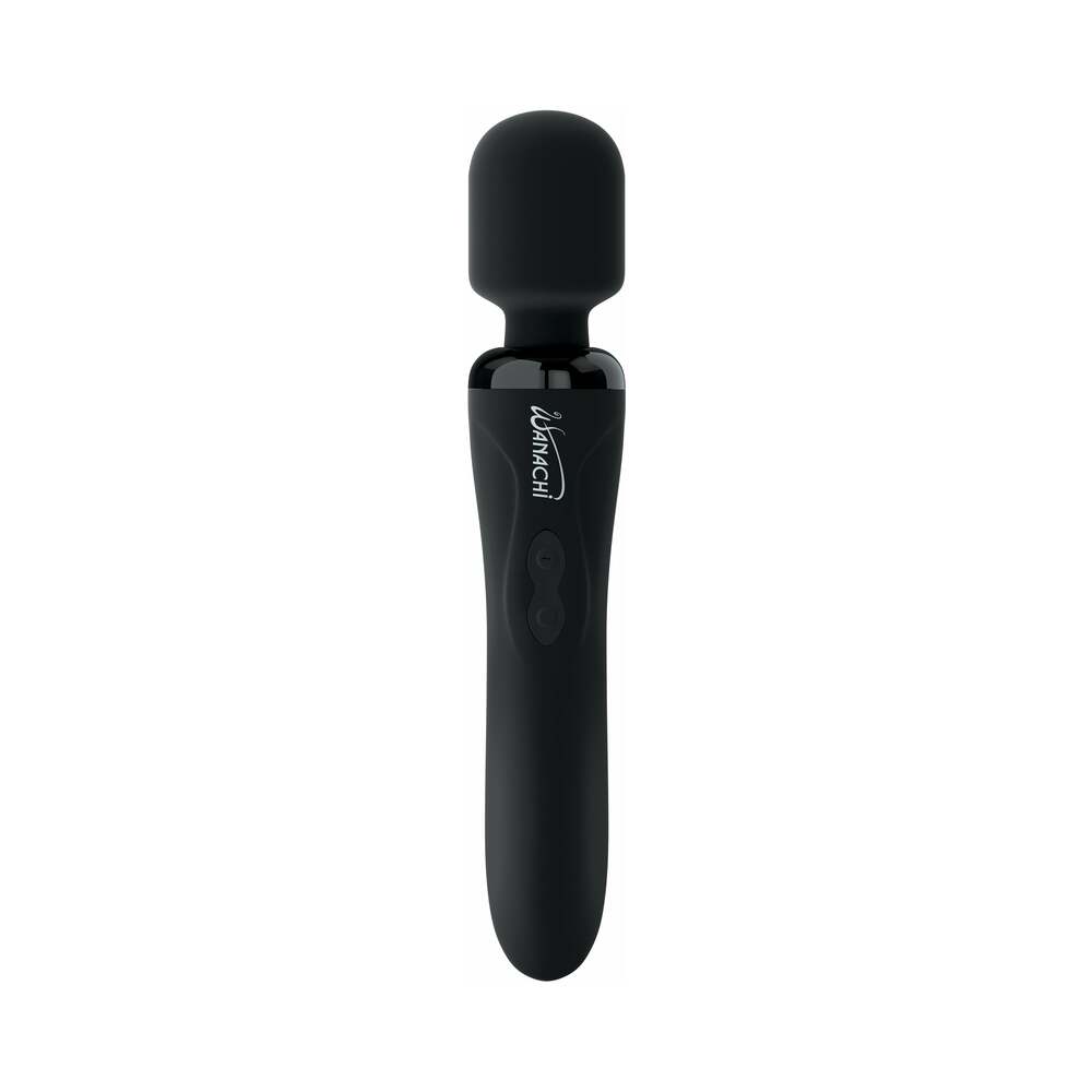 Wanachi Body Recharger Rechargeable Silicone Wand Vibrator Black