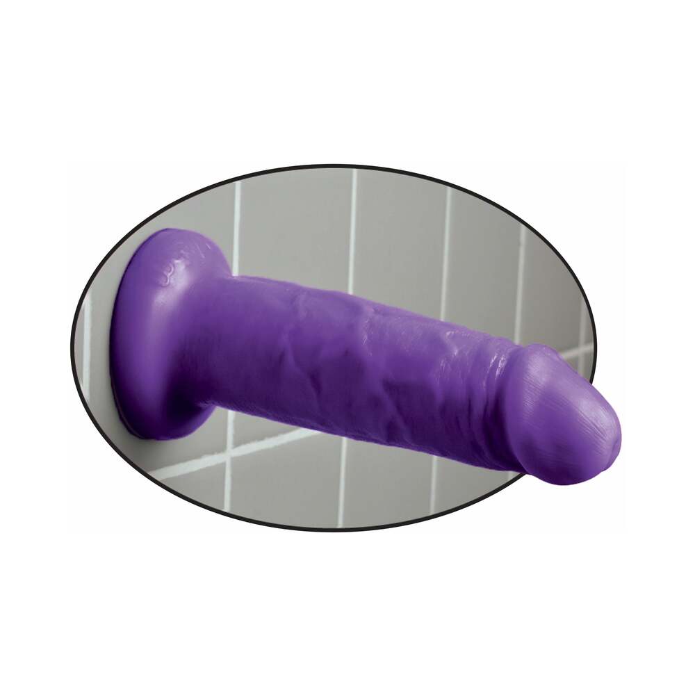 Dillio 6 inches Chub Realistic Dildo With Suction Cup Purple