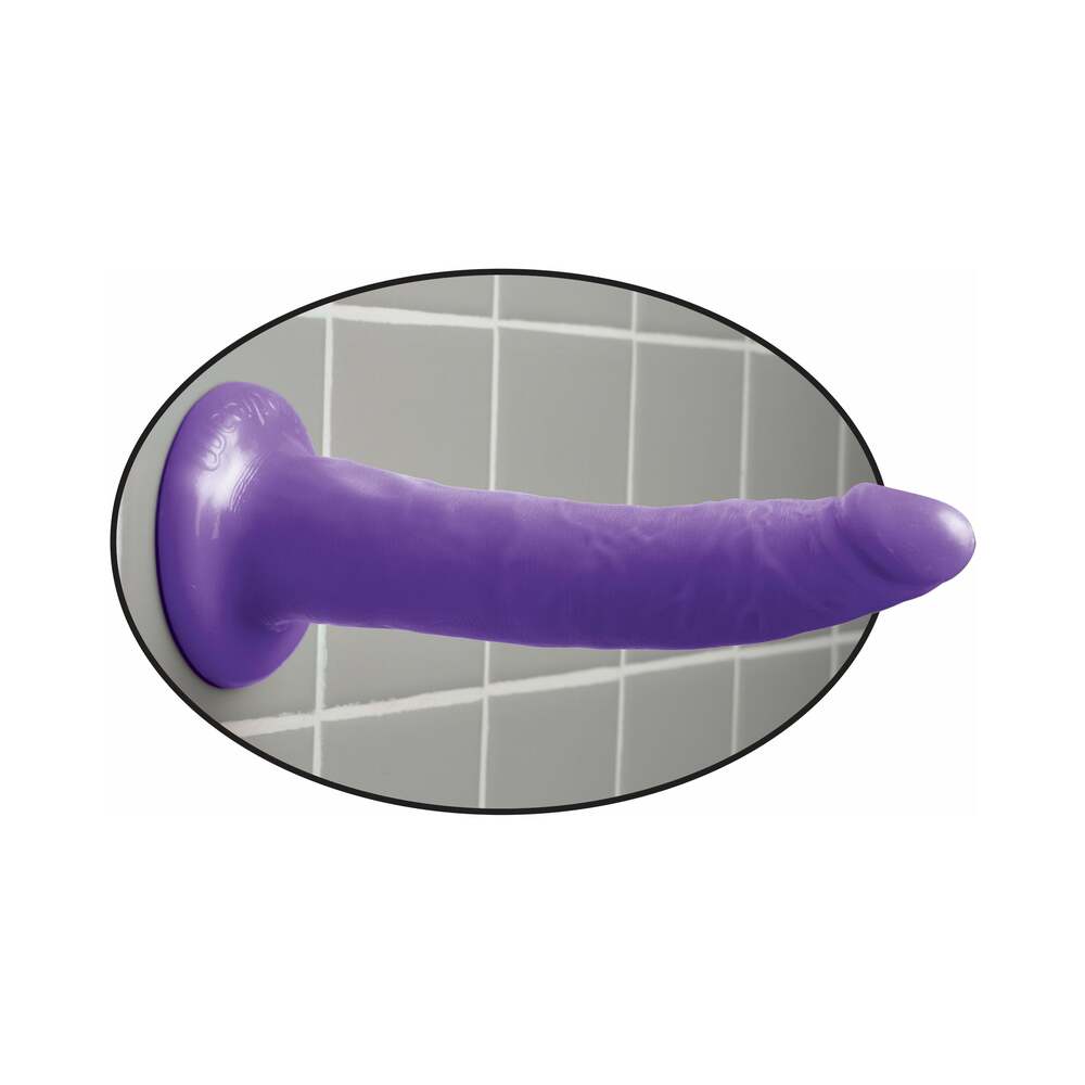 Dillio 7 inches Slim Realistic Dildo With Suction Cup Purple