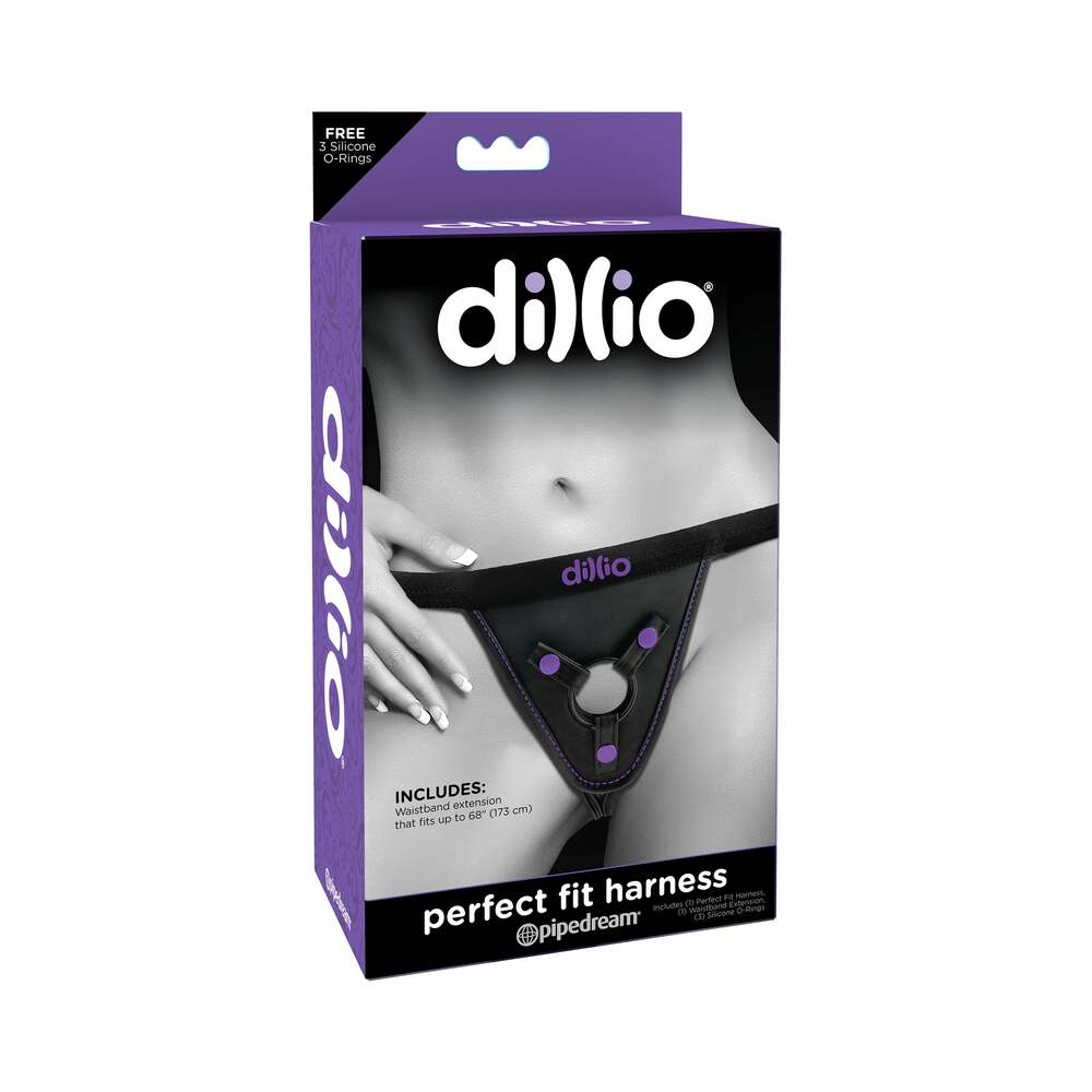 Dillio Adjustable Perfect Fit Harness Black/Purple