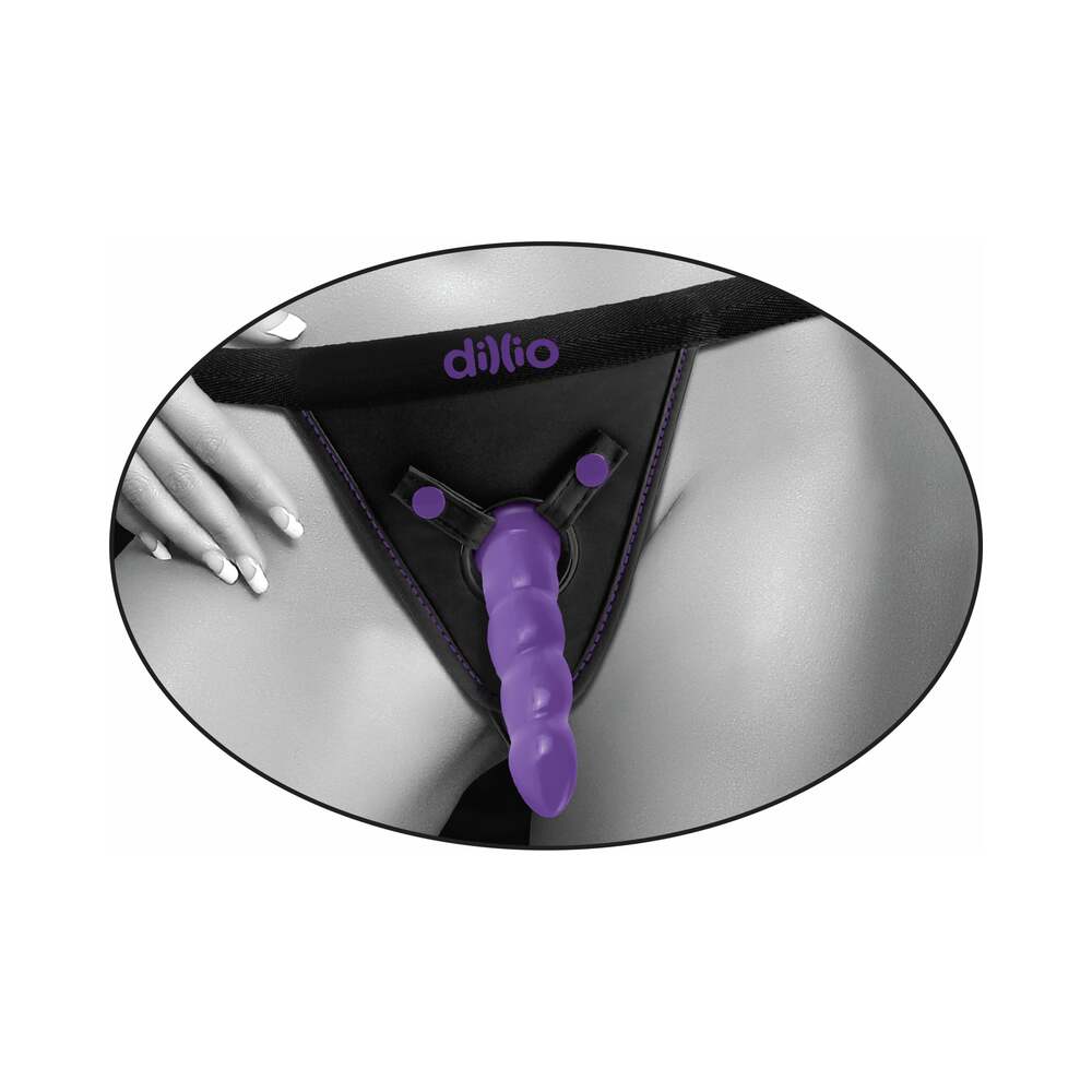 Dillio Adjustable Perfect Fit Harness Black/Purple