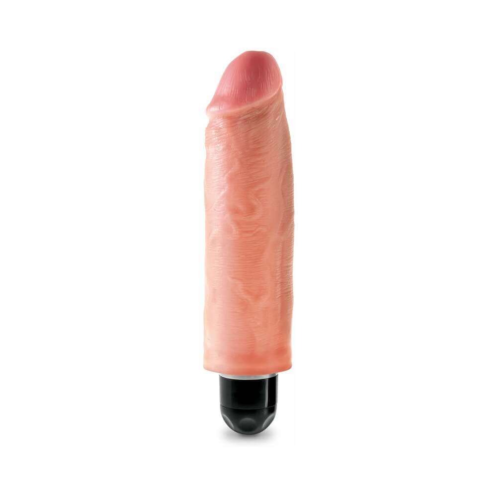 King Cock 6 inches Vibrating Stiffy Realistic Dildo Beige