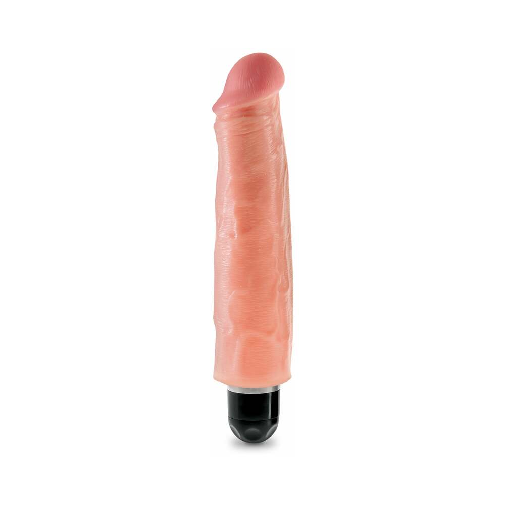 King Cock 7 inches Vibrating Stiffy Realistic Dildo Beige