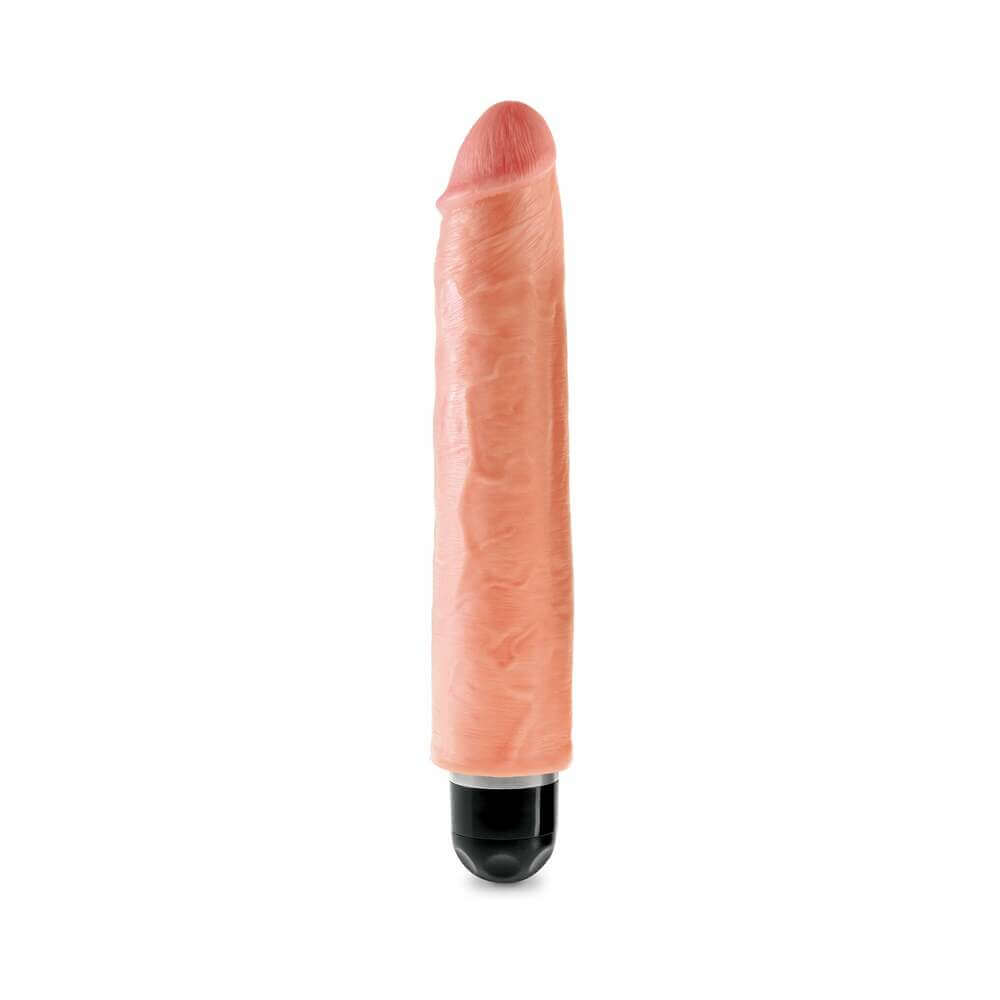 King Cock 10 inches Vibrating Stiffy Realistic Dildo Beige