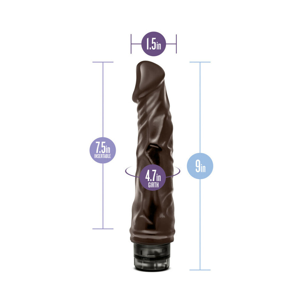 Dr. Skin Vibe 6 Realistic 8.75 inches Vibrating Dildo Brown
