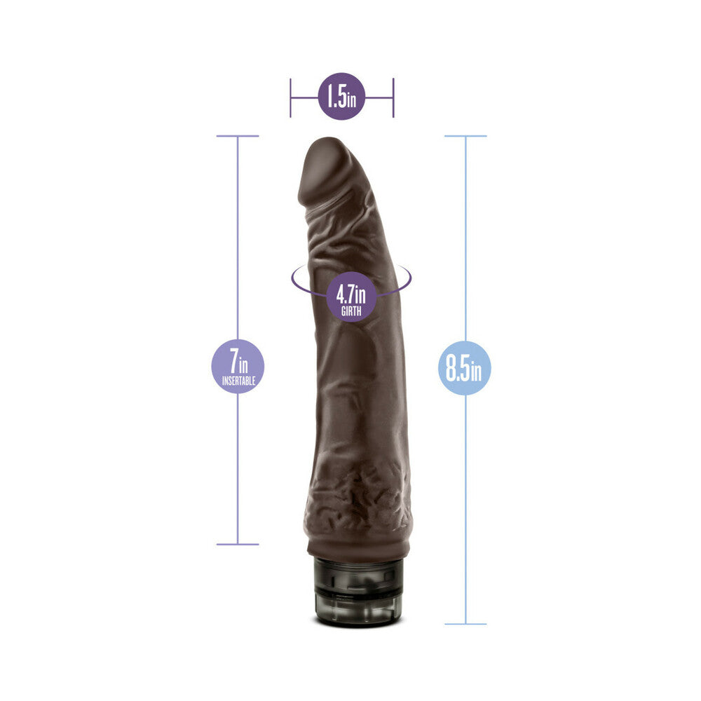Dr. Skin Vibe 7 Realistic 8.5 inches Vibrating Dildo Brown