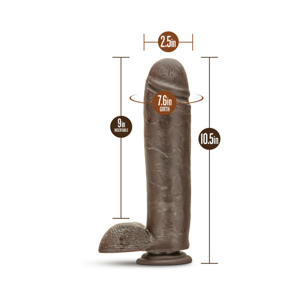 Dr. Skin Mr. Mister Realistic 10.5 inches Dildo with Balls Brown