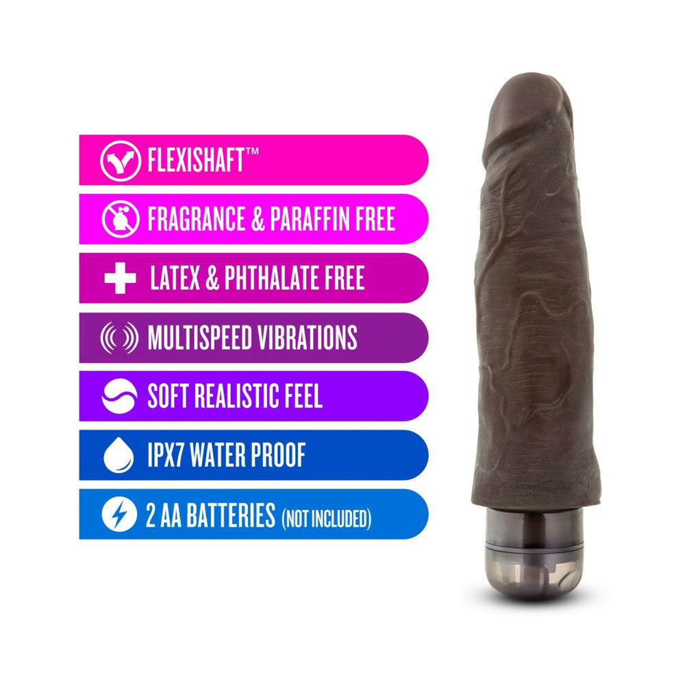 Dr. Skin Vibe 14 Realistic 8 inches Vibrating Dildo Brown