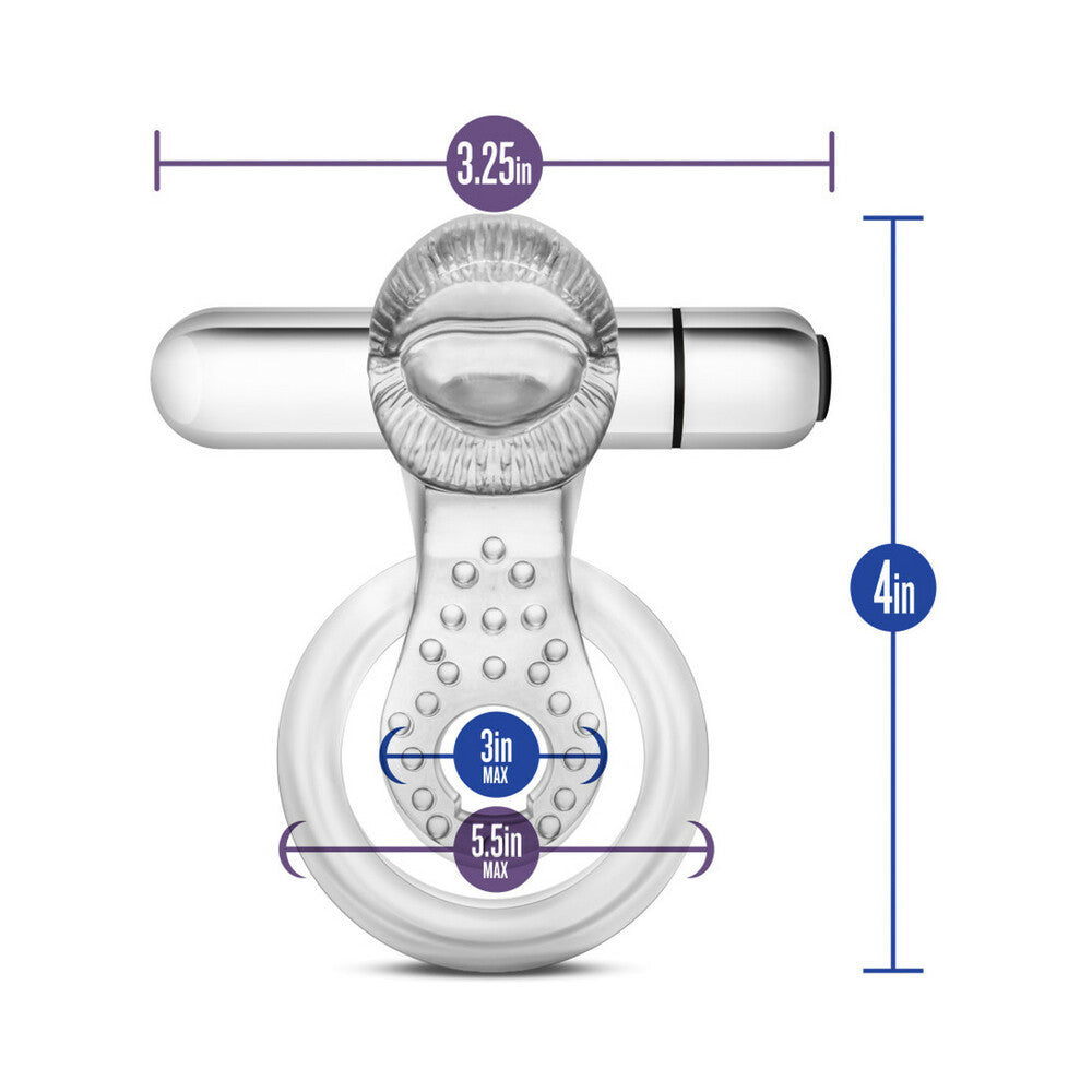 Stay Hard 10 Function Vibrating Tongue Ring Clear