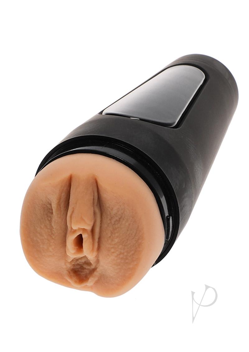 Main Squeeze Julia Ann Ultraskyn Masturbator Pussy Vanilla close-up view of the realistic sleeve design
