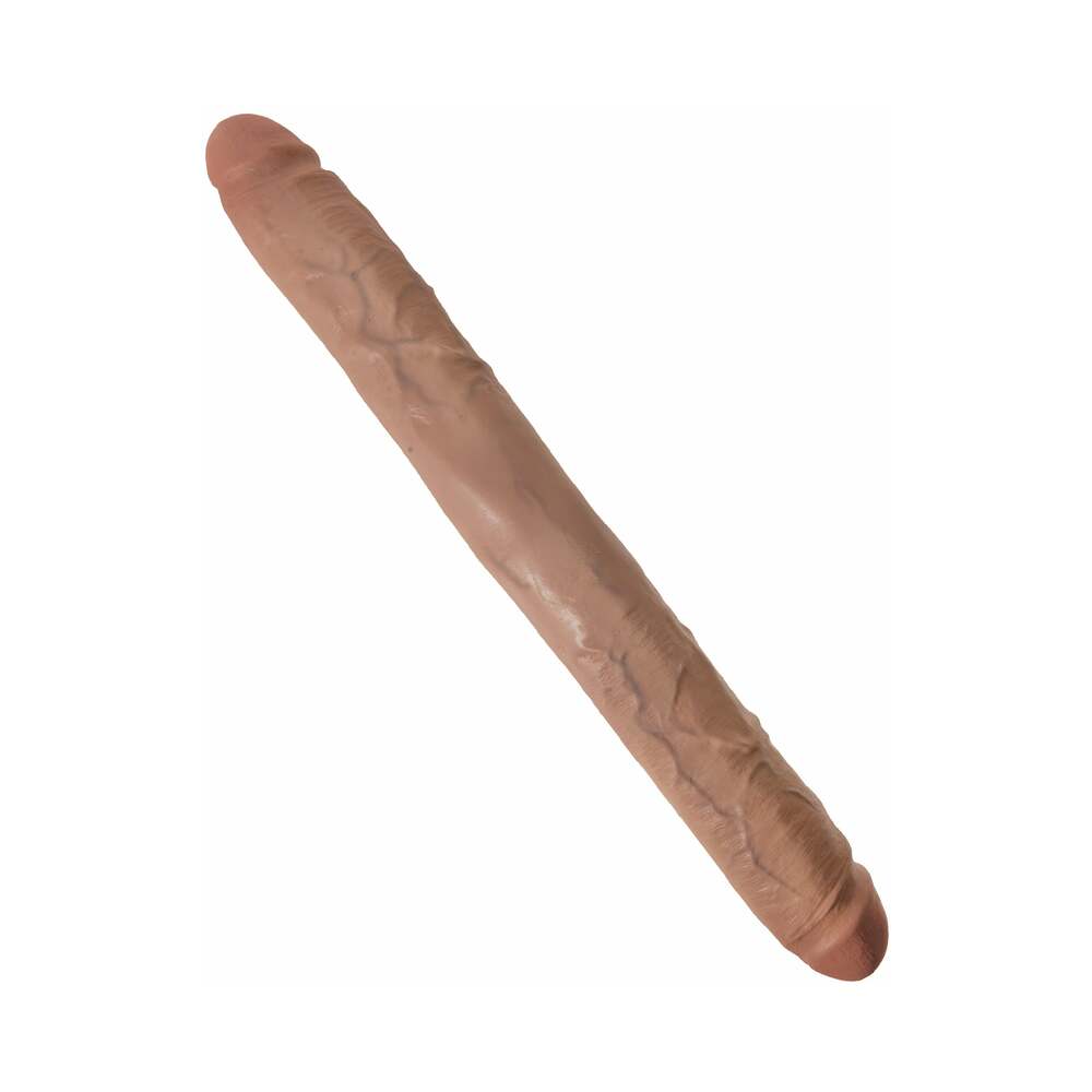 King Cock 16 inches Thick Double Dildo Realistic Tan