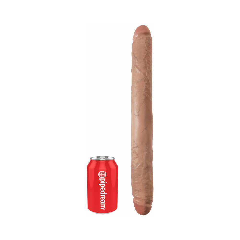 King Cock 16 inches Thick Double Dildo Realistic Tan